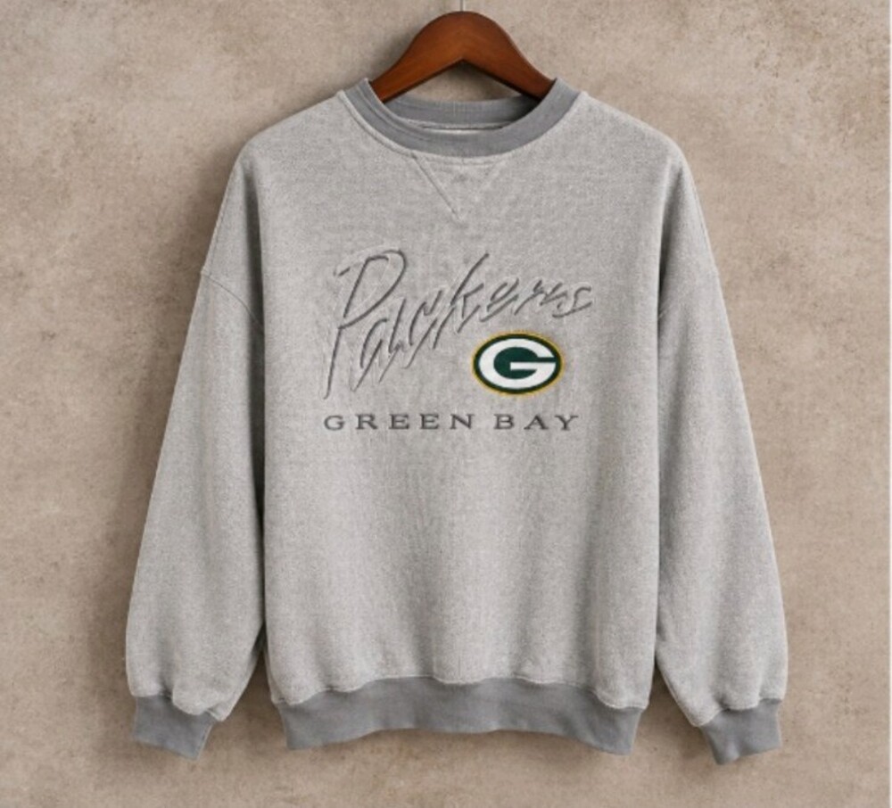 Vintage 90s Lee Sport Green Bay Packers NFL Sweatshirt Mens XL Gray Crewnec
